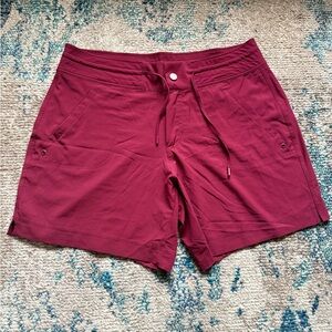 Athletic Works Burgundy Drawstring Athletic Shorts